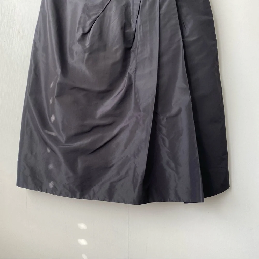 NWT J. Crew Silk Blakely Faux Wrap Ruffle Dress Black 18